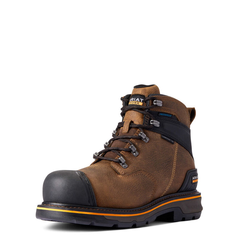 Ariat Stump Jumper 6 Waterproof Composite Toe - Miesten Ruskea Työsaappaat ( YNFKLI-183 )